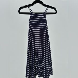 Navy & White Striped Dress
